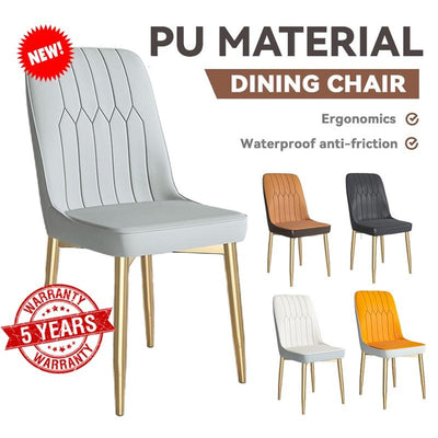 Nordic Flannel Dining Chair Living Room Leisure Chair Home Gold Leg Dining Chair Modern Hotel Chair