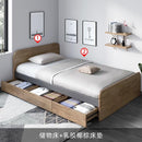 Single Bed Storage Bed 1.2m/1.5m Small Apartment Simple Modern Economic Storage Nordic Wind Bed