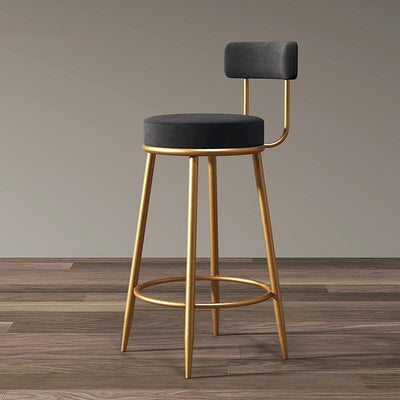 Bar Stool Home Light Luxury Backrest High Chair Nordic Iron Bar Chair