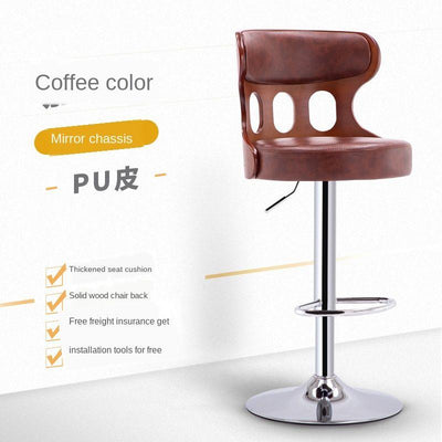 Backrest Lifting Modern High Simple Rotating Foot Bar Stool Cashier Front Desk Chair