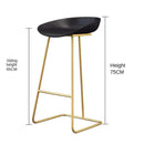 Nordic Bar Chair Bar Stool Gold Iron Stool Modern Simple Home High Chair