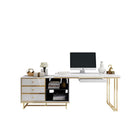 Nordic Corner Desk Bookshelf Combination Modern Minimalist Home Desktop Computer Table Bookcase