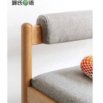 Genji Wood Language Wood Solid Bench Simple Oak Dining Stool Soft Bag Bench Northern European