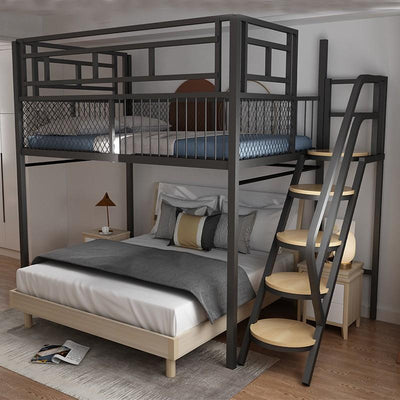 Loft Bed Frame Iron Bed Loft Bed Thickened Reinforced Material Loft Bed Apartment Student Dormitory