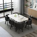 Nordic 1 Table And 6 Chairs Marble Dining Table Combination Home/ Small Apartment Office Conference