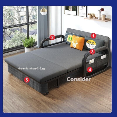 CONSIDER Retractable Sofa Bed Foldable Multi-function For Living Roomn Dual-purpose Sofa Bed With