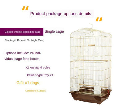 Birdcage Overhead Parrot Metal Bird Cage Parrot Large Supplies Starling Cage