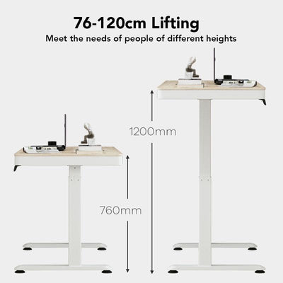 Electric Height Adjustable Table Removable Study Table With Drawer Computer Desk