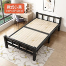 Gs Solid Wooden Foldable Bed Single Bed Frame 1.2m Household Simple Double Nap Pine Iron Frame