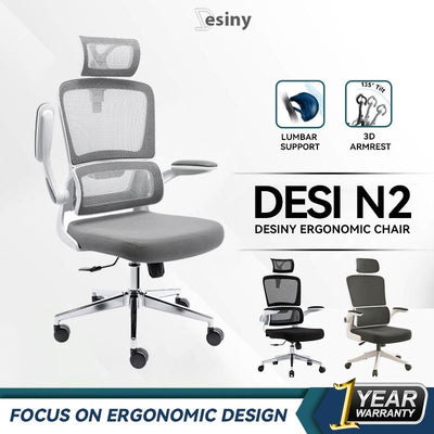 Desiny Full Mesh Ergonomic Chair 3D Office Chair With Ergonomic Lumbar Support Computer Chair