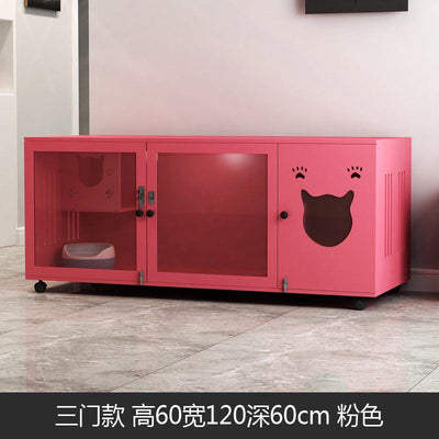 Byto Solid Wood Cat Cabinet Luxury Villa Cage Cat Cabinet Multi-layer Pet Cabinet