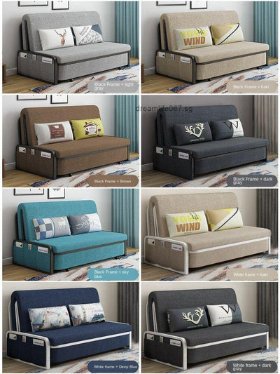 Small Foldable Sofa Bed Apartment Living Room Multi-functional Dual-use 1.5 m Wide Double Economical