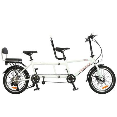 【LSG】Father and Son Double Bike Folding Couple Tour Two People Riding Parent-child Three-person