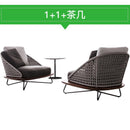 Nordic Outdoor Rattan Sofa Combination Living Room Courtyard Leisure Chair Outdoor Rattan Sofa