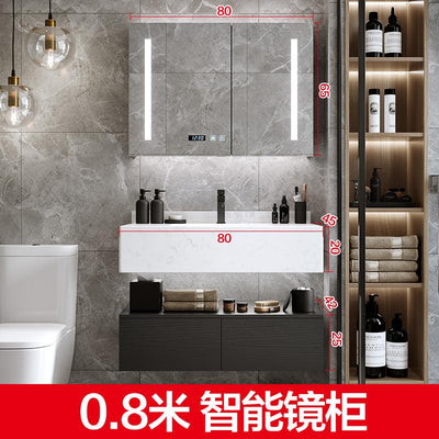 Marble Bathroom Cabinet Combination Intelligent Modern Simple Toilet Light Luxury Sink Wash Face