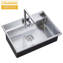 German Fenberg Kitchen Stainless Steel Basin Hidden Cover Manual Sink Single Slot Set Dish Washing