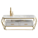 Tea Table Nordic Small Family-sized Marble Coffee Table Modern Simple Living Room Rectangular Coffee