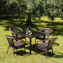 Mingran furniture rattan chair three piece set balcony small table chair tea table chair combination