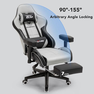 ARTISAM Massage Gaming Chair Rotating Armrest Computer Chair With Footrest Office Chair