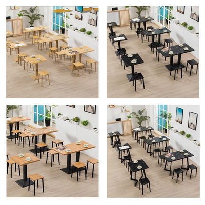 Fast Food Table And Chair Combination Restaurant Snack Catering Business Table Stool Milk Tea Shop