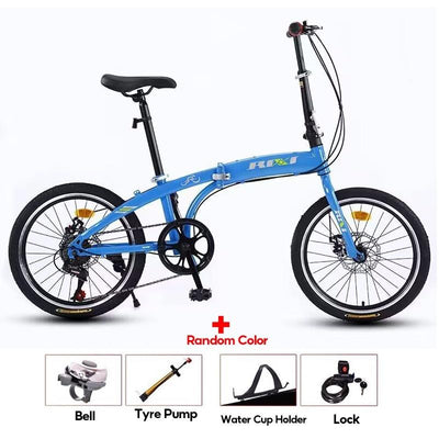 High Carbon Steel 7 Speed Foldable Adult Bike