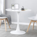 Nordic Solid Wood Dining Table Household Coffee Table White Balcony Non Slip Round Table Dining