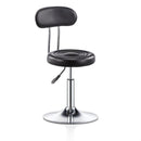 Leather Bar Stool Swivel Chair High Back Lifting Bar Chair Beauty Barber Shop Chair Round Stool With