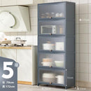 CAGK Kitchen Cabinet Storage Multilevel Kitchen Storage Rack Cupboard Cabinet Microwave Oven Pot