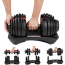 GYM Adjustable Dumbbell Fitness Dial Dumbbell With Handle And Weight Plate For Home Gym Set