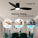 OROR Ceiling Fan With Led Light 48"/52" Ceiling Fan 3 Tone LED Light Remote Control