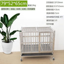 Stainless Steel Dog Cage For Small And Medium Dog Folding Cage With Toilet Thickened