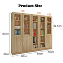 Simple Bookcase Combination Bookshelf Office Wooden Filing Cabinet