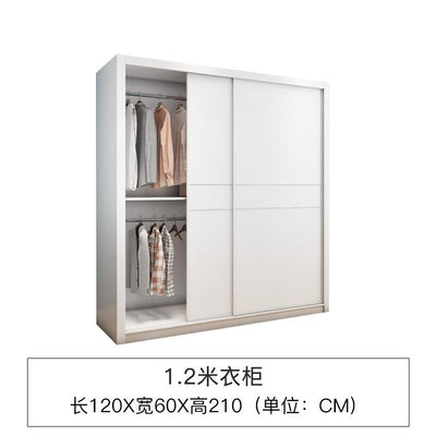 (YOOKE) Wardrobe modern simple household bedroom sliding door wardrobe small family sliding door