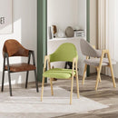 APOLLO Simple Nordic Dining Chair With Golden Legs,Upholstered Dinning Chair With Armrest, Home