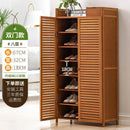 Rattan solid wood Shoe cabinet deodorant large capacity breathable Shoe rack with cabinet door