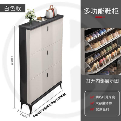 Shoe Cabinet Home Tipping Shoe Rack Cabinet Ultra-thin Shoe Rack