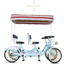 Aoweite 24 Inch Townhouse Four-seater Bicycle Double Row Steering Wheel Four-wheel Sightseeing Car