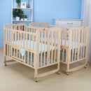 Crib Solid Wood Baby Bed Lacquerless Baby Cradle Foldable Multifunctional Desk Mobile Portable