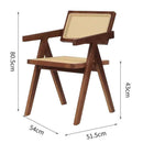 Nordic Rattan Chair Solid Wood Dining Chair Study Chairs Balcony Handmade Portable Chair Design