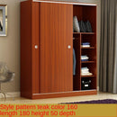 Wardrobe Sliding Door Simple Modern Economy Self-assembly Board 2 Door Large Wardrobe Real Wooden