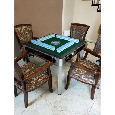 Mute Automatic Mobile Folding High Dual-purpose Machine Mahjong Table Household Four-port Roller