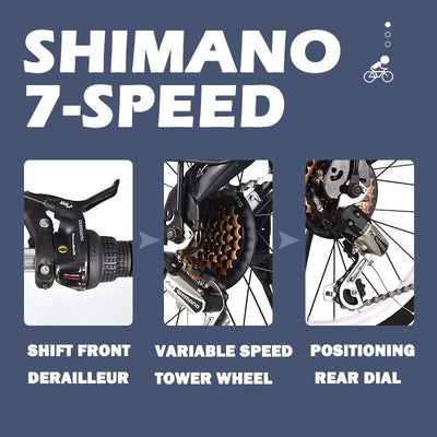 Foldable Bicycle 20 Inch Shimano 7-speed Variable Speed Folding Bicycle High Carbon Steel