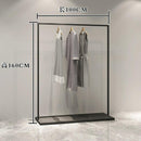 Clothing store display rack double decker men's and women's clothing store shelves thickened iron