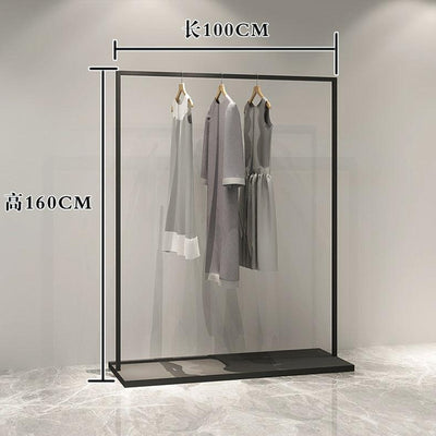 Clothing store display rack double decker men's and women's clothing store shelves thickened iron