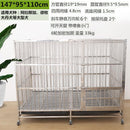 Stainless Steel Dog Cage For Small And Medium Dog Folding Cage With Toilet Thickened