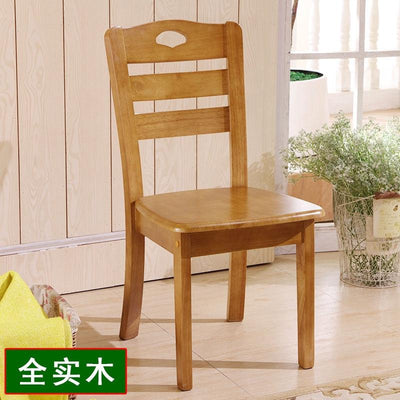 BEIMU Solid Wooden Dining Chair Family Hotel Restaurant Chair Log Chair