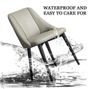 【Free Shipping】Dining Chair Waterproof Leather Nordic Chair Makeup Chair Home Back Stool