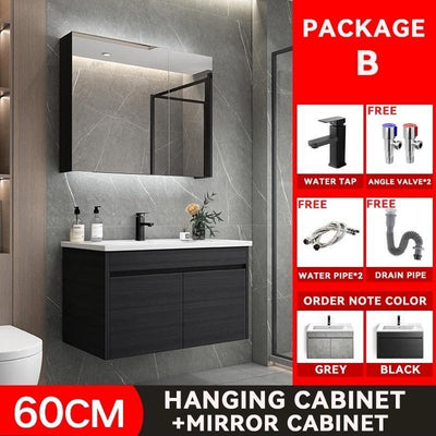 Zcm Bathroom Cabinet Washbasin Cabinet Combination Bathroom Modern Simple Washbasin Washstand Mirror