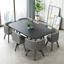 Nordic 1 Table And 6 Chairs Marble Dining Table Combination Home/ Small Apartment Office Conference