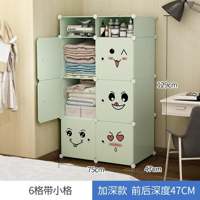 Simple Wardrobe PVC Plastic Bedroom Environmental Wardrobe Dormitory Wardrobe Organiser